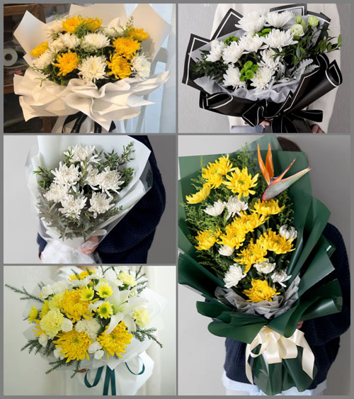 贵州毕节市黔西县定新乡堡堡寨村白事花束代送